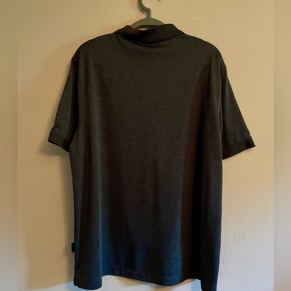 Perry Ellis as L gray/black stripe collared polo t-shirt - Picture 4 of 5